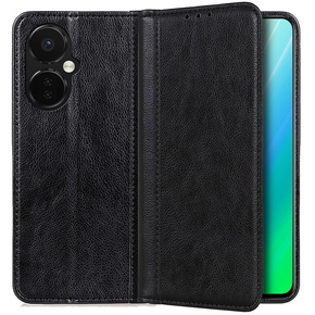 Huse pentru OnePlus Nord CE 3 Lite, Wallet Litchi Leather, negru