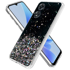 Huse pentru Oppo A17, Glittery, negru