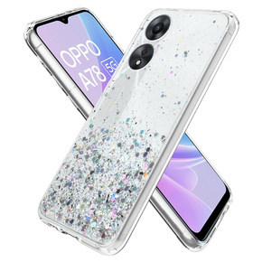 Huse pentru Oppo A78 5G, Glittery, transparentă