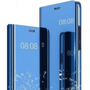 Huse pentru Oppo Reno5 5G, Clear View, albastru deschis