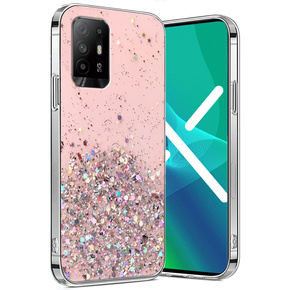 Huse pentru Oppo Reno5 Z / F19 Pro Plus, Glittery, roz