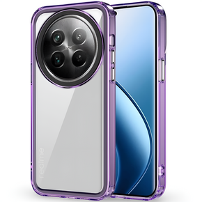 Huse pentru Realme 12, Fusion Hybrid, transparent / violet