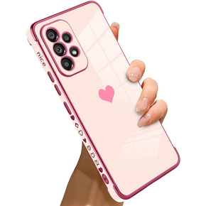 Huse pentru Samsung Galaxy A53 5G, Electro heart, roz rose gold