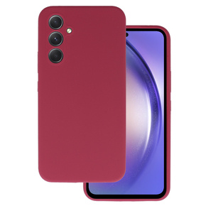 Huse pentru Samsung Galaxy A54 5G, Silicone Lite, maroon + sticlă 9H