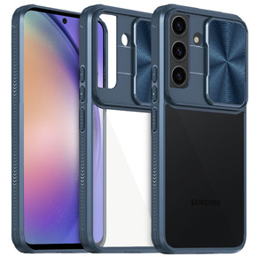 Huse pentru Samsung Galaxy A54 5G, Slide Camera, albastru