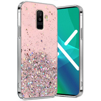 Huse pentru Samsung Galaxy A6 Plus 2018, Glittery, roz