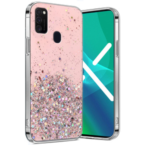 Huse pentru Samsung Galaxy M21, Glittery, roz