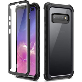 Huse pentru Samsung Galaxy S10 Plus, Dexnor Full Body Rugged, transparent / negru