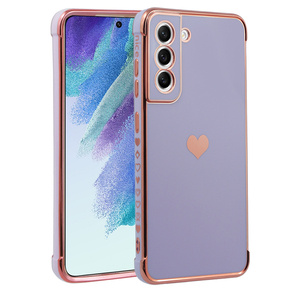 Huse pentru Samsung Galaxy S21 FE, Electro heart, violet