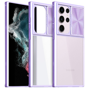 Huse pentru Samsung Galaxy S22 Ultra, Slide Camera, violet