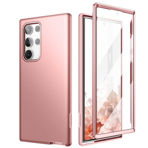 Huse pentru Samsung Galaxy S22 Ultra, Suritch Full Body, roz rose gold