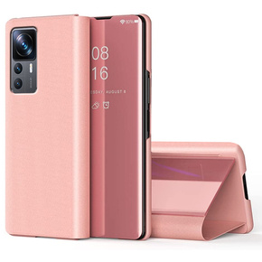 Huse pentru Xiaomi 12T / 12T Pro, Clear View, roz rose gold