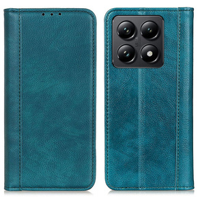 Huse pentru Xiaomi 14T, Wallet Litchi Leather, verde