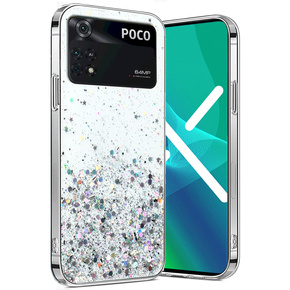 Huse pentru Xiaomi Poco M4 Pro 4G, Glittery, de argint