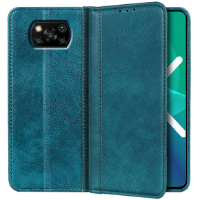 Huse pentru Xiaomi Poco X3 NFC / Poco X3 PRO, Wallet Litchi Leather, verde