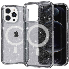 Huse pentru iPhone 14 Pro, Dropproof MagSafe Glitter, negru