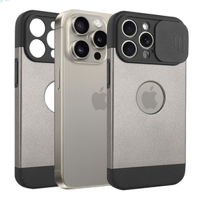 Huse pentru iPhone 15 Pro, ERBORD MagProtect Slide Camera, gri titan