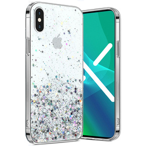 Huse pentru iPhone X/XS, Glittery, transparentă