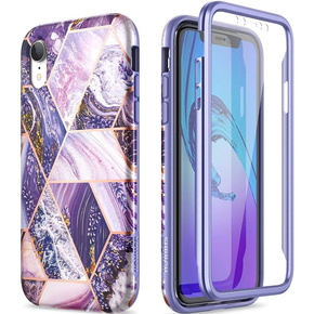 Huse pentru iPhone XR, Suritch Full Body Marble, violet