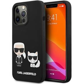 Karl Lagerfeld Huse pentru iPhone 13 Pro, Silicone Karl&Choupette, negru