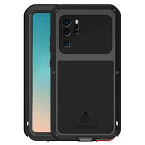 Love Mei Huse pentru Huawei P30 Pro, armored with glass, negru