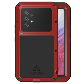 Love Mei Huse pentru Samsung Galaxy A53 5G, armored with glass, roșu