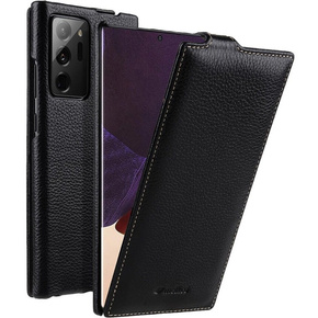 MELKCO carcasă flip pentru Samsung Galaxy Note 20 Ultra, piele, flip, negru