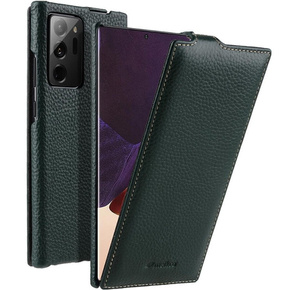 MELKCO carcasă flip pentru Samsung Galaxy Note 20 Ultra, piele, flip, verde închis