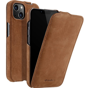 MELKCO carcasă flip pentru iPhone 13, piele, flip, cafea