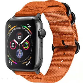 Pasek Nylonowy do Apple Watch 1/2/3/4/5/6/7/8/SE/ULTRA 42/44/45/49mm, Pomarańczowy