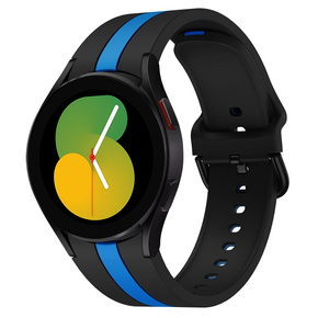 Pasek Silicone Strap Sports do Samsung Galaxy Watch 4/5 - Black/Blue