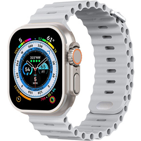 Pasek Silikonowy Ocean do Apple Watch 1/2/3/4/5/6/7/8/SE/ULTRA 42/44/45/49MM, Czarny