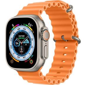 Pasek Silikonowy Ocean do Apple Watch 1/2/3/4/5/6/7/8/SE/ULTRA 42/44/45/49MM, Pomarańczowy