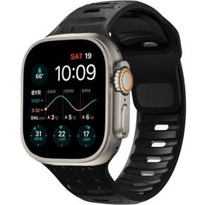 Pasek Silikonowy do Apple Watch 1/2/3/4/5/6/7/8/SE/ULTRA 42/44/45/49MM, Czarny