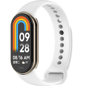 Pasek Silikonowy do Xiaomi Smart Band 8, Biały