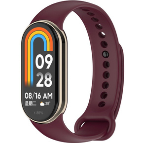 Pasek Silikonowy do Xiaomi Smart Band 8, Bordowy