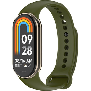 Pasek Silikonowy do Xiaomi Smart Band 8, Ciemnozielony