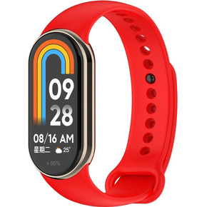 Pasek Silikonowy do Xiaomi Smart Band 8, Czerwony