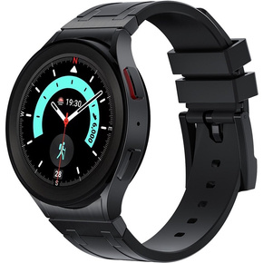 Pasek silikonowy do Samsung Galaxy Watch 4/5 40/42/44/46/45mm Pro, Czarny