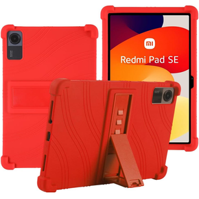 Silicon husă pentru Xiaomi Redmi Pad SE 11", Impact, armat, roșu