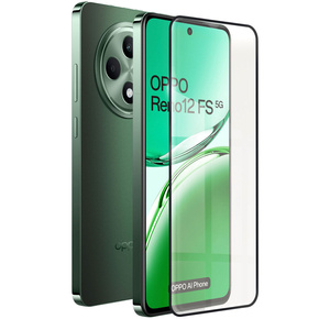 Sticlă călită 3D pentru Oppo Reno 12FS / 12F, cadru negru