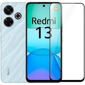 Sticlă călită 3D pentru Xiaomi Redmi 13, cadru negru