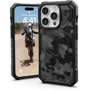 Urban Armor Gear Huse pentru iPhone 15 Pro, Pathfinder MagSafe Camo, negru