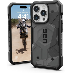 Urban Armor Gear Huse pentru iPhone 15 Pro, Pathfinder MagSafe Geo Camo, gri