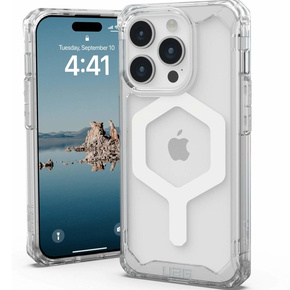 Urban Armor Gear Huse pentru iPhone 15 Pro, Plyo MagSafe, transparent / alb