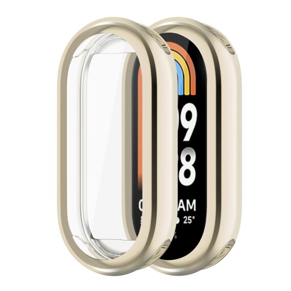 2w1 Etui + Szkło Hartowane do Xiaomi Redmi Band 2, Przezroczyste, Bezbarwne