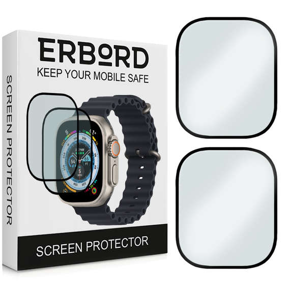 2x ERBORD Hybrid Glass pentru Apple Watch Ultra/Ultra 2 49MM