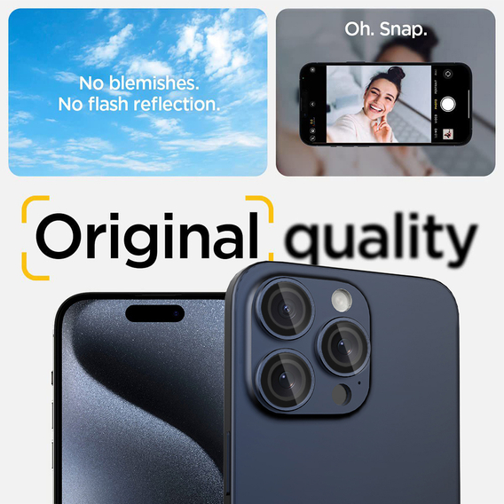 2x ERBORD OPTIK Pro sticlă călită pentru iPhone 15 Pro/15 Pro Max camera foto, albastru