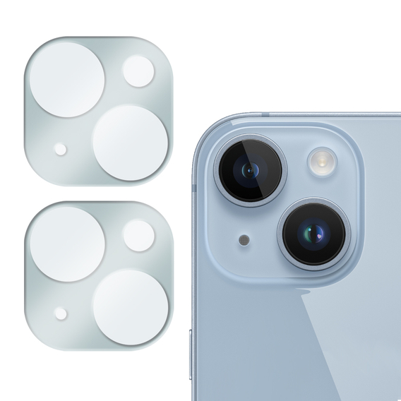 2x ERBORD sticlă călită ERBORD pentru camera pentru iPhone 14 / 14 Plus