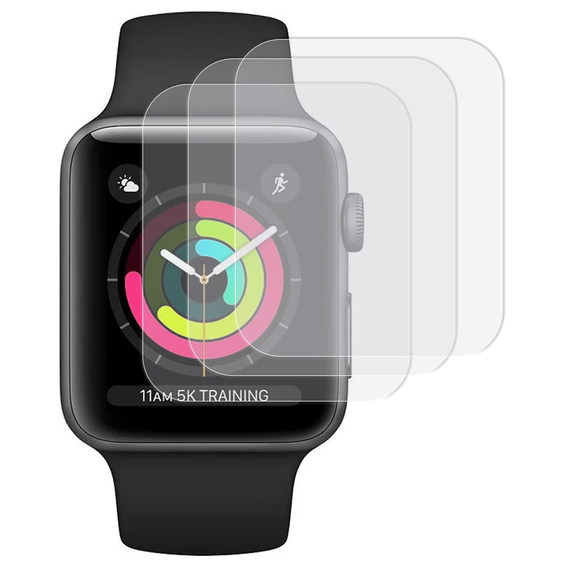 3x ERBORD Hydrogel Foil pentru Apple Watch 1/2/3 38mm